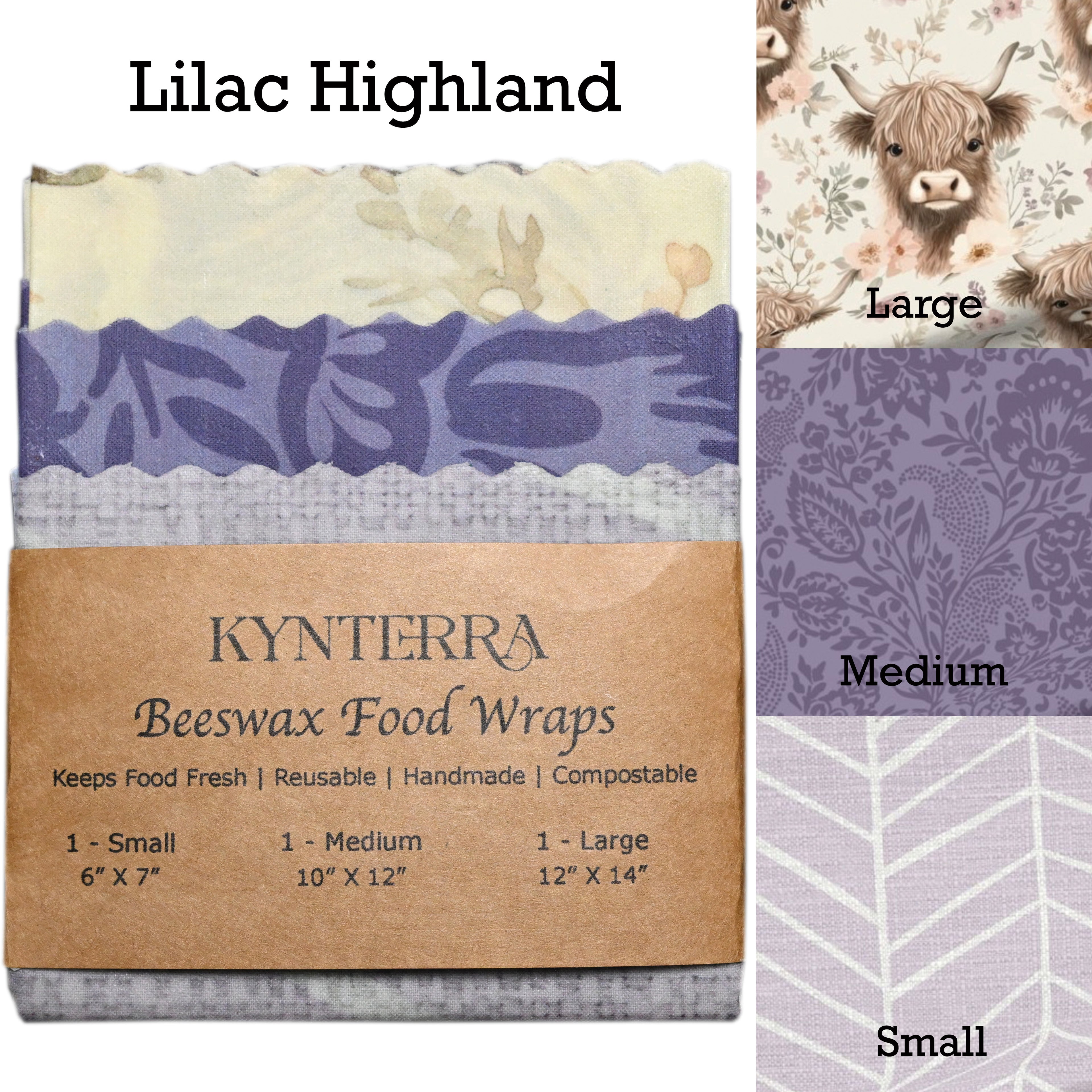 Beeswax Wrap - Lilac Highland