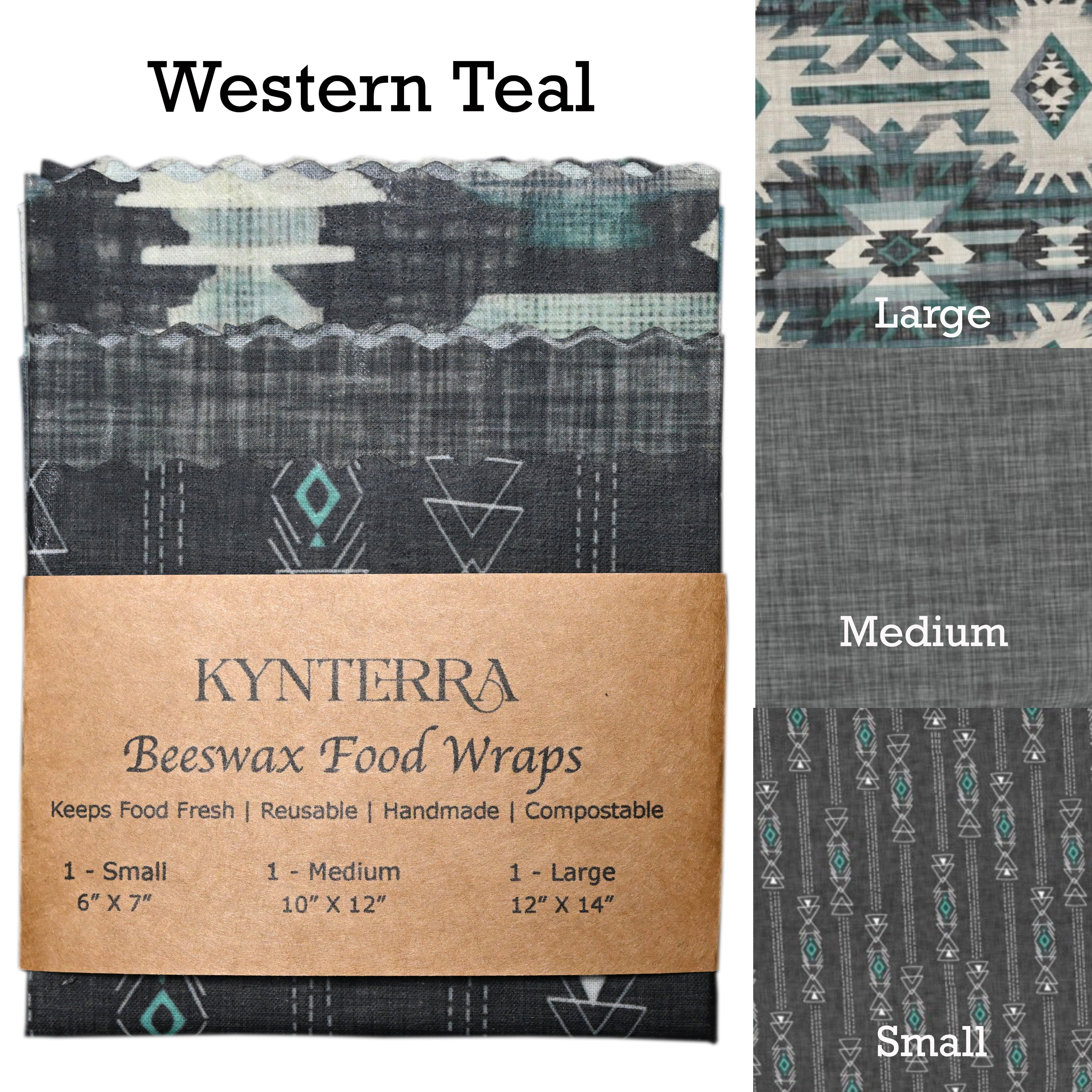 Beeswax Wrap - Western Teal